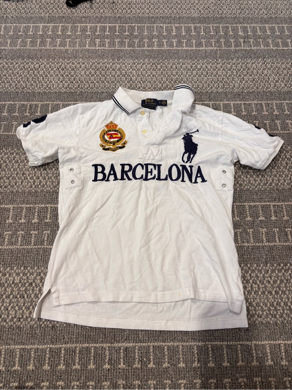Ralph Lauren Barcelona White Polo Shirt Chief Keef